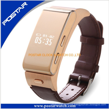 Unisex reloj inteligente reloj de regalo promocional con banda de cuero genuino